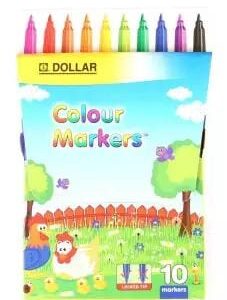 dollar-colour markers-bright markers-fiber tip-designs-art-creativity-cheap price-stationery in Pakistan