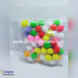 shimmery balls-shimmer pom poms-small balls-colourful balls-art-designs-decoration-cheap price-stationery in Pakistan